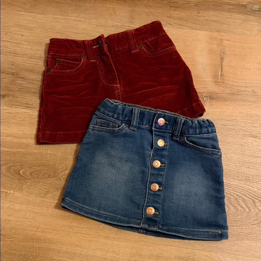 Mini Boden Valentines Day Heart Pocket Corduroy Skirt